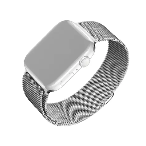 FIXED Mesh Strap Sieťovaný nerezový remienok pre Apple Watch 38 &amp; 40 &amp; 41mm strieborná