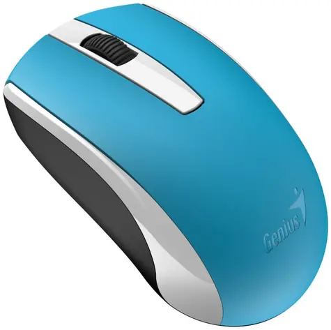Genius ECO-8100 modrá / Optická bezdrôtová myš / 1600 DPI / 2.4 GHz USB prijímač / Akumulátor
