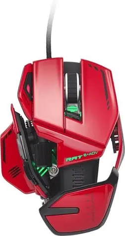 MadCatz RAT 8+ ADV červená / Herná myš / Optická / 16000dpi / 11 tlačidiel / USB / 1.8m / RGB