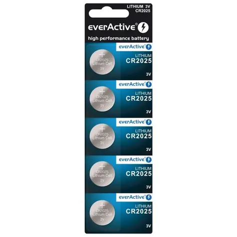 EverActive Lítium gombíkové batérie CR2025 5ks