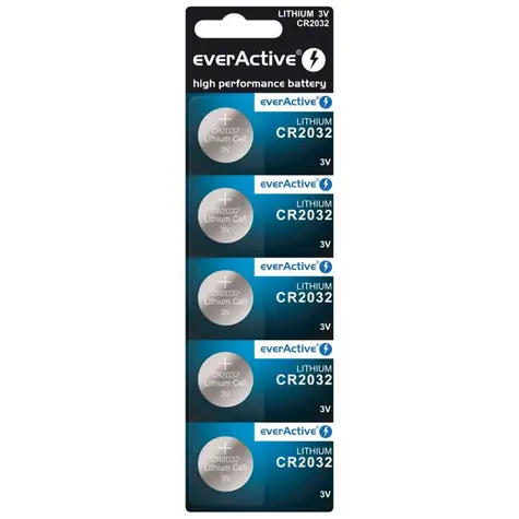 EverActive Lítium gombíkové batérie CR2032 5ks