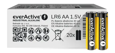 EverActive Industrial Alkaline batéria AA (LR6) 40ks