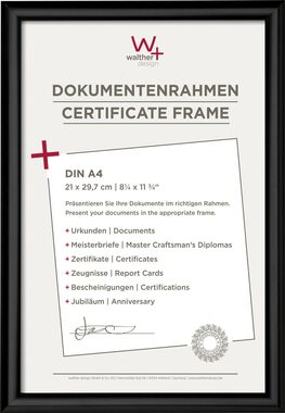 Walther Trendstyle 21x29.7 Plastový foto rám čierna / DIN A4