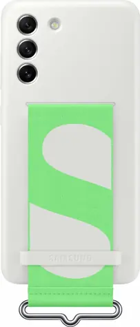 SAMSUNG Silikónový kryt s pútkom pre Samsung Galaxy S21 FE biela