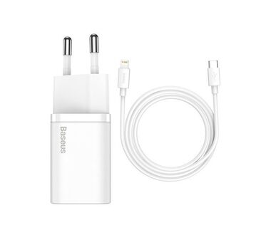 Baseus Super SI rýchlonabíjačka (20W) biela / 20W / USB-C na Lighting / kábel 1m