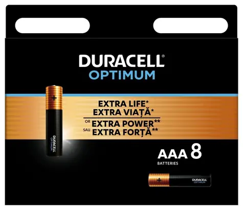 DURACELL - Optimum alkalická batéria mikrotužková AAA 8 ks