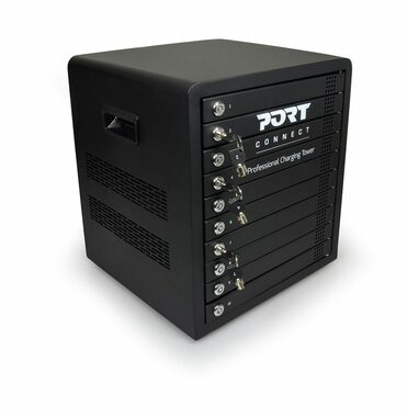 PORT CONNECT 901954 CHARGING CABINET čierna / Nabíjacia skriňa pre 10 zariadení / individualné dvierka