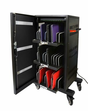 PORT CONNECT 901955 CHARGING CABINET čierna / Nabíjacia skriňa pre 30 zariadení