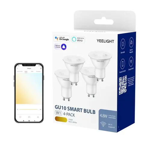 Yeelight W1 LED žiarovka GU10 4.8W (4ks) / 350lm / 2700K / teple biela / dopredaj