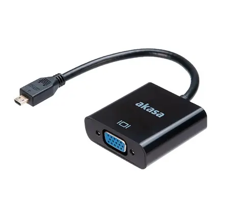 Akasa AK-CBHD21-15BK čierna / adaptér microHDMI na VGA / FullHD