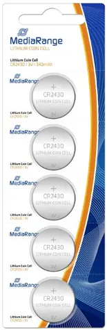MediaRange Premium lítium batéria Coin Cells CR2430 / 3V / 5ks