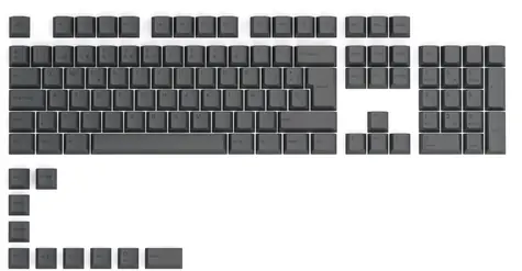 Glorious vymeniteľné klávesy GPBT ES Black Ash / 115 ks / ES layout / Cherry MX(+)