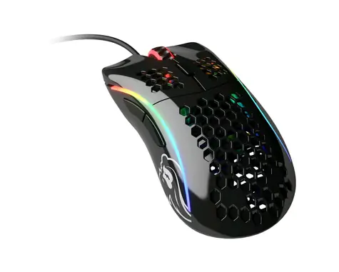 Glorious Model D lesklá čierna / herná myš / 12000 DPI / 6 programovateľných tlačidiel / RGB / 2m