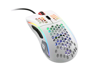 Glorious Model D matná biela / herná myš / 12000 DPI / 6 programovateľných tlačidiel / RGB / 2m