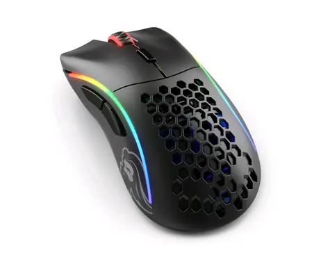 Glorious Model D Wireless matná biela / herná bezdrôtová myš / 19000 DPI / 6 programovateľných tlačidiel / RGB