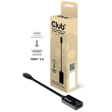 CLUB3D CAC-1180 aktívna redukcia mini DisplayPort 1.4 na HDMI 2.0 čierna / 8k 60Hz / 4K 120 Hz