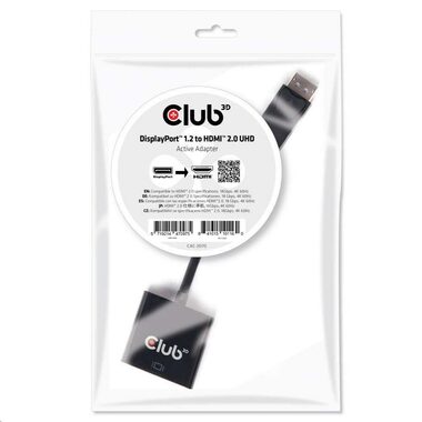 CLUB3D CAC-2070 aktívna redukcia DisplayPort 1.2 na HDMI 2.0 čierna / 4K 60Hz