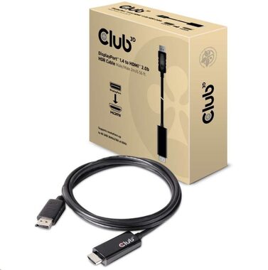 CLUB3D CAC-1082 aktívny kábel DisplayPort 1.4 na HDMI 2.0b M/M čierna 2m / 4K 60Hz