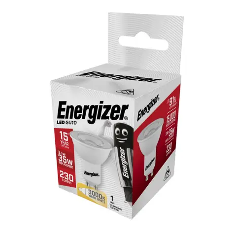Energizer S8821 LED GU10 žiarovka 2.4W / pätica GU10 / 3000K / 230 lm / 15000h