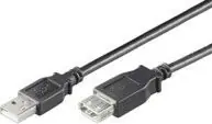 MicroConnect Prepojovací kábel USB 2.0 M - USB 2.0 F 0.1m čierna / 480 Mbit/s