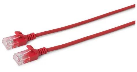 MicroConnect CAT6 U/UTP SLIM 1m červená / PVC