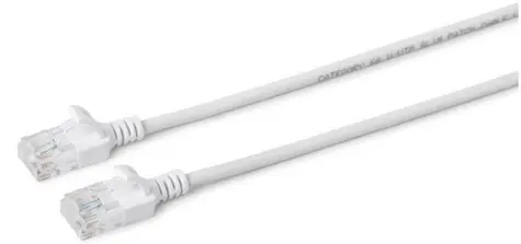 MicroConnect CAT6a U/UTP SLIM 0.5m biela / LSZH