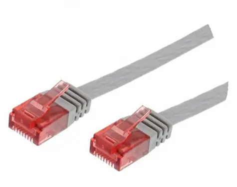 MicroConnect CAT6 U/UTP FLAT 0.25m čierna / PVC