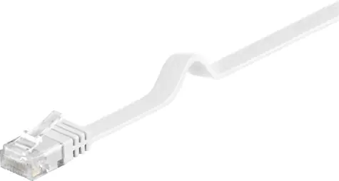 MicroConnect CAT6 U/UTP FLAT 1m biela / PVC
