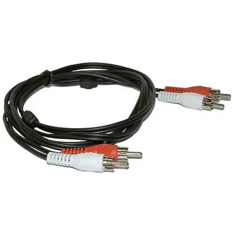 MicroConnect Stereo kábel 2x RCA (M) - 2x RCA (M) 5m čierna