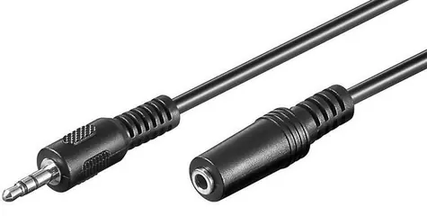 MicroConnect Slim audio kábel 3-pin Jack 3.5mm (M) - Jack 3.5mm (F) 3M čierna