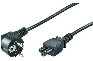 MicroConnect Sieťový napájací kábel Schuko 90° uhol - C5 1.8m biela