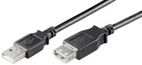 MicroConnect kábel USB2.0 A (M) - USB2.0 A (F) 5m čierna / 480Mbit/s