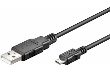 MicroConnect kábel USB2.0 A (M) - microUSB B (M) 5m čierna / 480Mbit/s