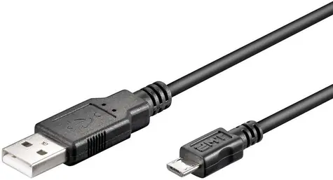 MicroConnect kábel USB2.0 A (M) - microUSB B (M) 5m čierna / 480Mbit/s
