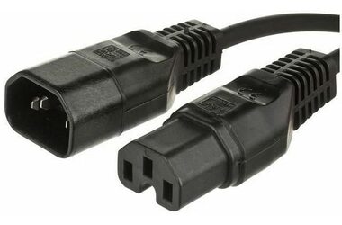 MicroConnect Predlžovací kábel C14 - C15 1m čierna