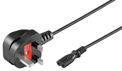 MicroConnect Power Cord UK Typ G - C7 1.8m čierna / Anglická koncovka