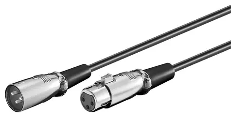 MicroConnect XLR kábel XLR (M) - XLR (F) 0.5m čierna