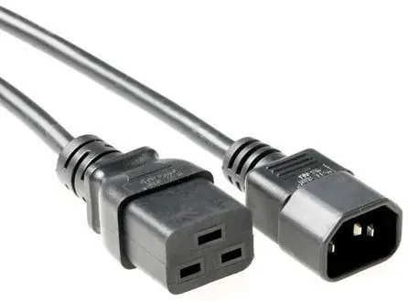 MicroConnect Predlžovací kábel C19 - C14 1m čierna