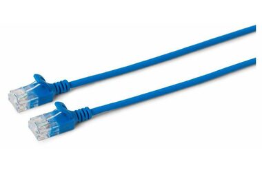 MicroConnect CAT6a U/UTP SLIM 5m modrá / LSZH