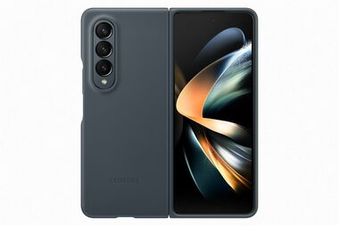 SAMSUNG Leather Cover kožený kryt pre Samsung Galaxy Z Fold4 sivá