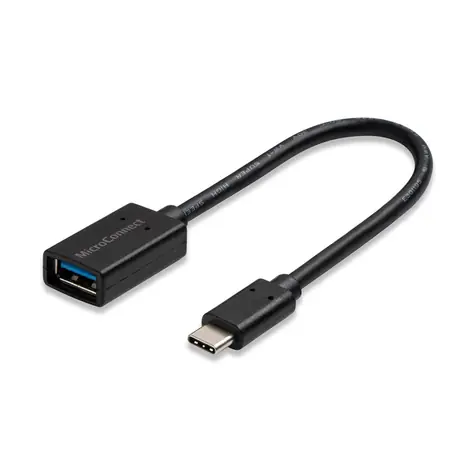 MicroConnect kábel USB C (M) - USB3.0 A (F) 0.2m čierna / 5000Mbit/s