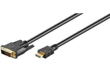 MicroConnect kábel Dual-link HDMI (M) - DVI-D 24 +1 (M) 1.8m čierna / FullHD (1920x1080) @ 60Hz / obojsmerný 