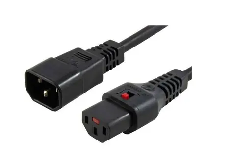 MicroConnect Predlžovací kábel s IEC zámkom C13 - C14 1m čierna