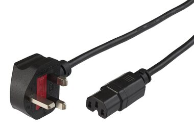 MicroConnect Power Cord UK Typ G - C15 2m čierna / Anglická koncovka