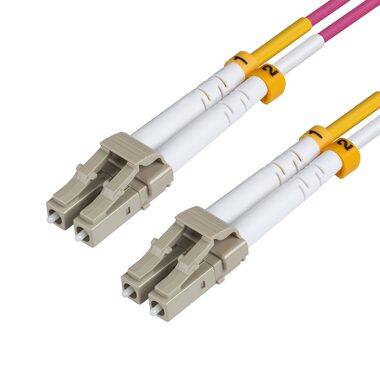 MicroConnect Optical Fibre Cable LC/LC Multimode duplex OM4 1.5m fialová