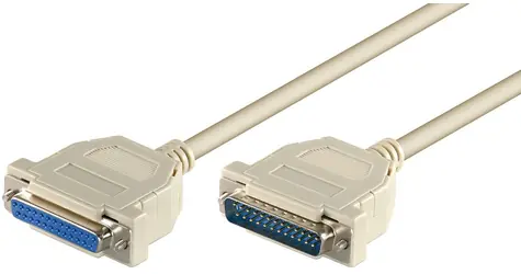 MicroConnect sériový kábel D-SUB 25-pin (M) - D-SUB 25-pin (F) 3M béžová