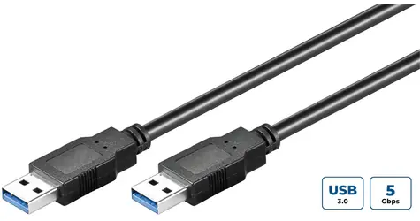 MicroConnect kábel USB3.0 A (M) - USB3.0 A (M) 5m čierna / 5000Mbit/s