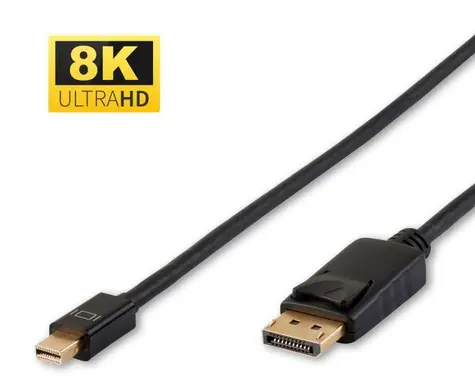 MicroConnect Kábel Mini DisplayPort 1.4 (M) - DisplayPort (M) 1m čierna