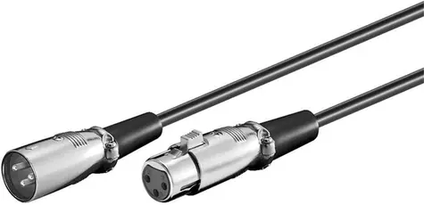 MicroConnect XLR kábel XLR (M) - XLR (F) 5m čierna