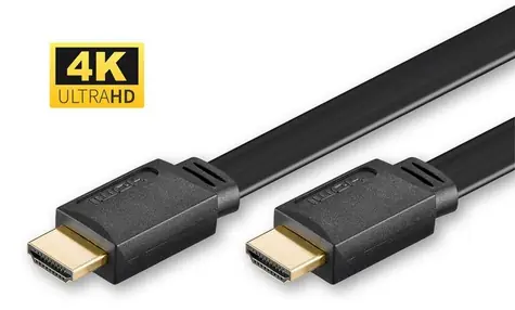 MicroConnect Prepojovací FLAT kábel HDMI 1.4 (M) - HDMI 1.4 (M) 3M čierna
